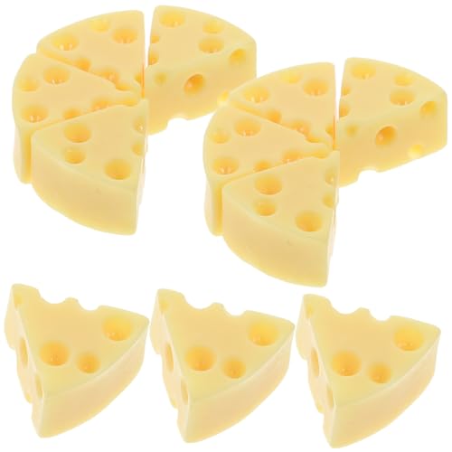 GLSTOY 50 Stück Teiliges Realistisches Käsemodell Künstlicher Käse Lebensechte Miniatur Lebensmittel Dekoration Vielseitig Verwendbar für Fotografie und DIY Bastelprojekte von GLSTOY