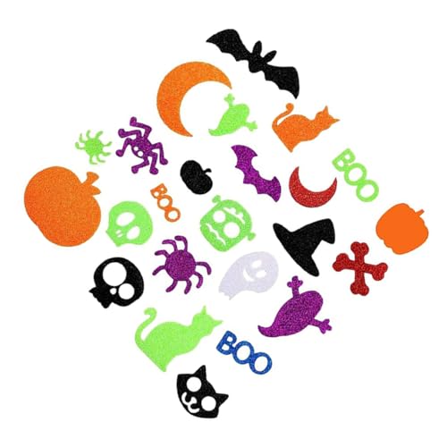 GLSTOY 500 Stück Cartoon-Halloween-schaumstoffaufkleber Selbstklebende Halloween-Dekoration Bastelset Für Fenster Und Wände GLSTOY 500 Stück Cartoon-Halloween-schaumstoffaufkleber Selbstklebende Halloween-Dekoration Bastelset Für Fenster Und Wände von GLSTOY