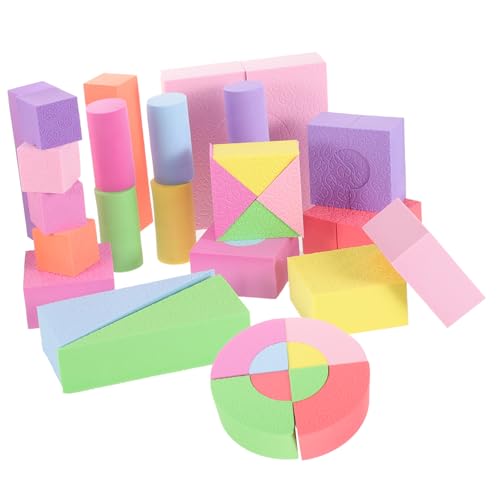GLSTOY Spielzeug Baby 52 Teiliges Set Aus Eva Bausteinen Für Kleinkinder Pädagogisches Zur Von Form Und Farberkennung Geometrische Formen Für Frühkindliche Entwicklung Und Kreatives Bauen Sensory Play von GLSTOY