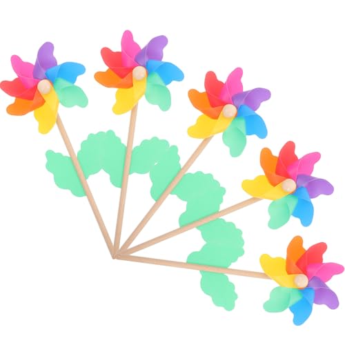 GLSTOY Bunte Windmühle Für Garten Und Rasen Windraddekor Für Kinder Outdoor Spielzeug Windmühlenspielzeug Landschaft von GLSTOY