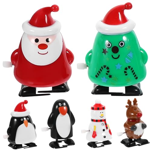 GLSTOY 6 Stück Aufziehspielzeug Für Den Weihnachtsmann, Neuheitsspielzeug, Lustiges Aufziehspielzeug, Uhrwerkspielzeug, Aufziehspielzeug Für Den Schreibtisch, Kreatives Aufziehspielzeug, GLSTOY 6 Stück Aufziehspielzeug Für Den Weihnachtsmann, Neuheitsspielzeug, Lustiges Aufziehspielzeug, Uhrwerkspielzeug, Aufziehspielzeug Für Den Schreibtisch, Kreatives Aufziehspielzeug, von GLSTOY