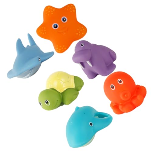 GLSTOY 6-teiliges Baby-badewannen-schwimmspielzeug Badewannen-tierspielzeug Kleinkinder Wasserspiele Quietschspielzeug Farbwechsel Badespielzeug Für Jungen Und Mädchen GLSTOY 6-teiliges Baby-badewannen-schwimmspielzeug Badewannen-tierspielzeug Kleinkinder Wasserspiele Quietschspielzeug Farbwechsel Badespielzeug Für Jungen Und Mädchen von GLSTOY