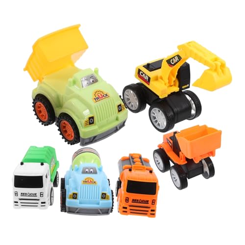 GLSTOY Kinder LKW Spielzeug 6er Set Rückziehspielzeug Autos Für Robuste Baufahrzeuge Mini LKW Baustellenfahrzeuge Für Vorschulkinder Ideales Für Jungen Und Ädchen GLSTOY Kinder LKW Spielzeug 6er Set Rückziehspielzeug Autos Für Robuste Baufahrzeuge Mini LKW Baustellenfahrzeuge Für Vorschulkinder Ideales Für Jungen Und Ädchen von GLSTOY