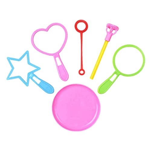 GLSTOY 6Stücke Buntes Blasenstab Set Teile Outdoor Blasenmacher für Leicht und Sicher für Gartenaktivitäten und Spielspaß für Kleinkinder von GLSTOY