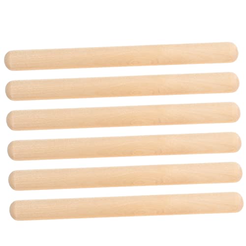 GLSTOY 6Stücke Teiliges aus Holz Rhythmusstöcken für Frühe Musikalische Bildung für Erlernen von Zählmustern und aus Hochwertigem Ahornholz Gefertigt GLSTOY 6Stücke Teiliges aus Holz Rhythmusstöcken für Frühe Musikalische Bildung für Erlernen von Zählmustern und aus Hochwertigem Ahornholz Gefertigt von GLSTOY