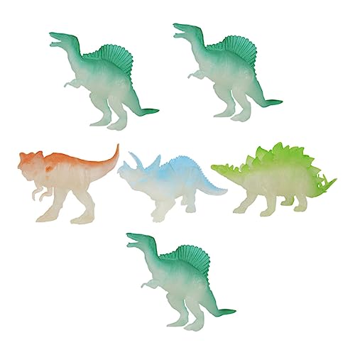 GLSTOY 6er Set Mini Dinosaurier Modelle Leuchtende Dinos Zufällige Stile Simulation Tier Für Ideal Als Mitgebsel Oder Für Dinosaurier Fans von GLSTOY