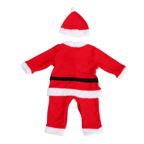 GLSTOY Weihnachtsmannkostüm Mütze Und Kleidung Weihnachtsanzug Für Jungen Weihnachtsmann-outfit Für Die Weihnachtsfeier von GLSTOY