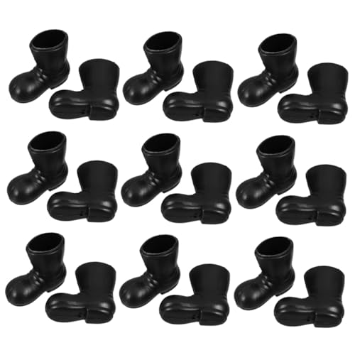 GLSTOY 9 Paare Miniatur Weihnachtsstiefel Mini Santa Schuhe Miniatur Puppenhaus Zubehör Kreative DIY Deko Festliche GNOME Schneemann Boots für Weihnachtsdekoration von GLSTOY