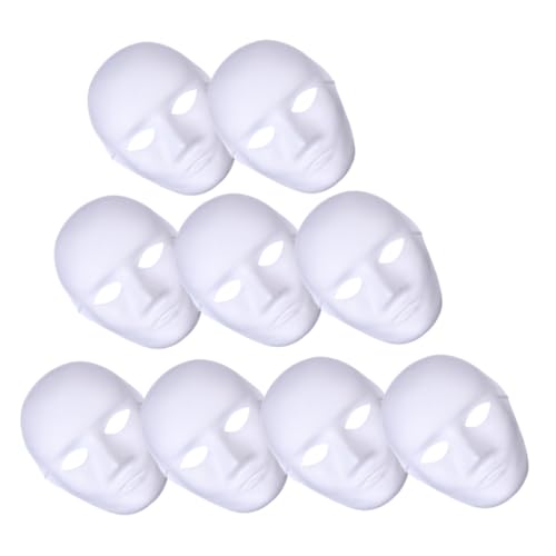 GLSTOY Maske Blank Handgemalte Maske Diy Umweltfreundliche Weiße Papiermaske Blanko Masken Für Handmalerei Bastelarbeiten Und Halloween Partys Ideal Für Kreative Gestaltung Und Maskerade von GLSTOY
