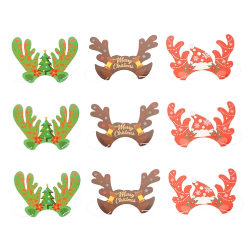 GLSTOY 9st Weihnachtsmütze Aus Papier Rollenspiel-hüte Kappen Rentiergeweihhüte Weihnachtskopf Zubehör Weihnachten Weihnachtsgeweih-hüte-dekore Weihnachts-stirnband Aus Papier Kostüm Hüte GLSTOY 9st Weihnachtsmütze Aus Papier Rollenspiel-hüte Kappen Rentiergeweihhüte Weihnachtskopf Zubehör Weihnachten Weihnachtsgeweih-hüte-dekore Weihnachts-stirnband Aus Papier Kostüm Hüte von GLSTOY