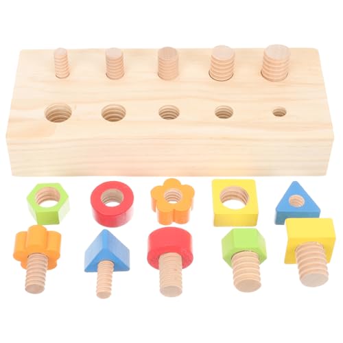 GLSTOY Buntes Holzschrauben für Pädagogisches Schrauben Lernspielzeug mit Farbigen Schrauben Motorikförderndes Konstruktionsspielzeug für Vorschule und Kindergarten GLSTOY Buntes Holzschrauben für Pädagogisches Schrauben Lernspielzeug mit Farbigen Schrauben Motorikförderndes Konstruktionsspielzeug für Vorschule und Kindergarten von GLSTOY