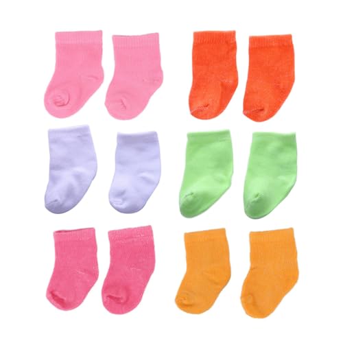 GLSTOY Puppen- -socken 6 Paar Socken in Verschiedenen Größen Spielzeug Für Puppenhäuser Leichte Realistische Mini-socken Für Puppen von GLSTOY