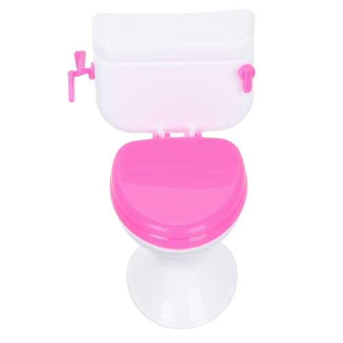 GLSTOY Delikates Miniatur Puppenhaus Wc Toilette Widerstandsfähiges Kunststoff Accessoire Realistische Mini Badezimmer Deko Kompakte Geeignet für Puppenhaus Badezimmer Szenen von GLSTOY