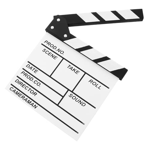 GLSTOY Realistische Filmtafel Holz-filmtafel Zubehör Für Kamera Film Foto-requisiten Weiß Multifunktionales Lernspielzeug von GLSTOY