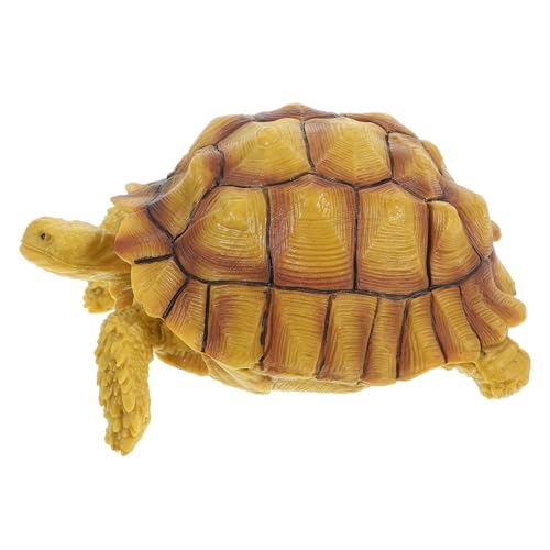 GLSTOY Schildkröte Stofftier Echte Schildkrötenfigur Aus Hochwertigem Polyresin Realistische Simulation Der Sukkaturschildkröte Tierstatue Für Frühkindliche Bildung Und Dekorative Gartendeko 1 von GLSTOY