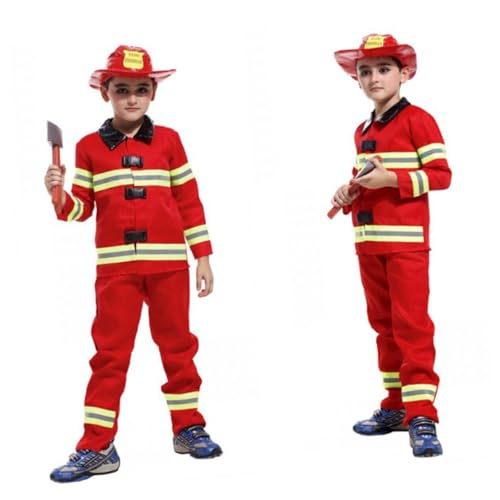 GLSTOY Feuerwehrmann Kostü Für Feuerwehr Uniform Cosplay Outfit Für Karneval Halloween Und Bühnenaufführungen Größe XL GLSTOY Feuerwehrmann Kostü Für Feuerwehr Uniform Cosplay Outfit Für Karneval Halloween Und Bühnenaufführungen Größe XL von GLSTOY