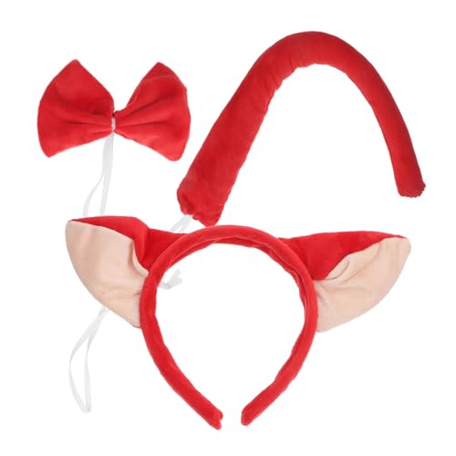 GLSTOY Fuchsohren Kopfband Set Karneval Kostüm Fox Accessoires Cartoon Tier Stirnband Party Verkleidung Faschingskostüme für Bühnenauftritte von GLSTOY