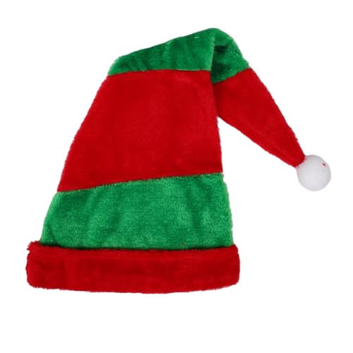GLSTOY Gestreifte Clownmütze Aus Plüsch, Kleine Weihnachtsmannmütze, Lustige Weihnachtsmütze, Rot Grüne Weihnachtsmannmütze, Gestreifte Weihnachtsmütze In Großpackung, Elfenmütze, Extra GLSTOY Gestreifte Clownmütze Aus Plüsch, Kleine Weihnachtsmannmütze, Lustige Weihnachtsmütze, Rot Grüne Weihnachtsmannmütze, Gestreifte Weihnachtsmütze In Großpackung, Elfenmütze, Extra von GLSTOY