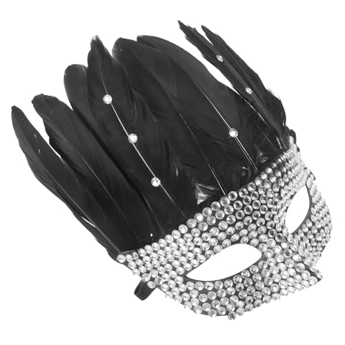 GLSTOY Prächtige Strass Feder Maske Für Damen Elegante Halbmaske Für Karneval Halloween Und Maskenbälle Dekorative Frauenmaske Mit Glitzersteinen Masquerade Maske Für Partys GLSTOY Prächtige Strass Feder Maske Für Damen Elegante Halbmaske Für Karneval Halloween Und Maskenbälle Dekorative Frauenmaske Mit Glitzersteinen Masquerade Maske Für Partys von GLSTOY