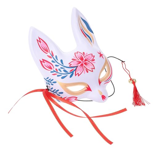 GLSTOY Halbgesichts-fuchsmasken Japanischer Stil mit Elastischem Band für Damen Masquerade Party Verkleidung Cosplay Festival Zubehör GLSTOY Halbgesichts-fuchsmasken Japanischer Stil mit Elastischem Band für Damen Masquerade Party Verkleidung Cosplay Festival Zubehör von GLSTOY