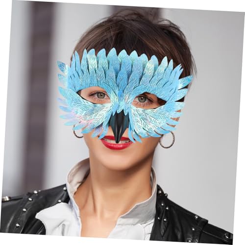 GLSTOY Halloween Eulenmaske mit Schnabel Leichte Hautfreundliche Vogelmaske für Karneval und Kostümparty Halbes Gesicht Einzigartiges Design mit Polierter Verarbeitung Einfach zu Reinigen von GLSTOY