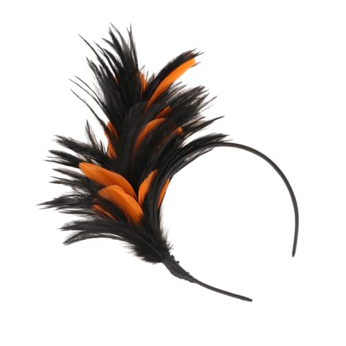 GLSTOY Halloween Federstirnband Damen Haarschmuck Federkopfband Schwarz-orange Leichtes Fascinator für Halloween Party Fotorequisiten und Kostümzubehör GLSTOY Halloween Federstirnband Damen Haarschmuck Federkopfband Schwarz-orange Leichtes Fascinator für Halloween Party Fotorequisiten und Kostümzubehör von GLSTOY