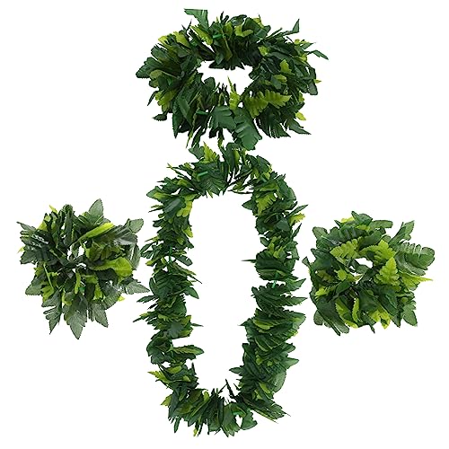 GLSTOY Hawaiianische Grüne Girlande Set mit Stirnband Halskette und Armbändern Künstliche Tropische Party Deko für Sommer Luau Feier Wiederverwendbar und Komfortabel Passend für GLSTOY Hawaiianische Grüne Girlande Set mit Stirnband Halskette und Armbändern Künstliche Tropische Party Deko für Sommer Luau Feier Wiederverwendbar und Komfortabel Passend für von GLSTOY