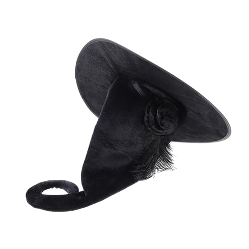 GLSTOY Hexenhut Mit Hexenkostüm Damenhüte Zaubererhut Rollenspiel Outfits Party Hexenkostüm Für Damen Hut Für Damen Halloween Hexenhut Süßes Zaubererkostüm Flanell Schwarz GLSTOY Hexenhut Mit Hexenkostüm Damenhüte Zaubererhut Rollenspiel Outfits Party Hexenkostüm Für Damen Hut Für Damen Halloween Hexenhut Süßes Zaubererkostüm Flanell Schwarz von GLSTOY