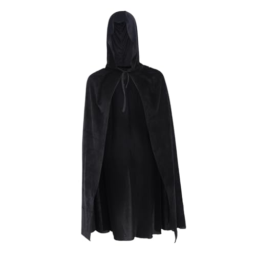 GLSTOY Unisex Gothic Kapuzenrobe Cape Herren Voller Länge Kapuzenumhang Zauberer Kostüm Halloween Kostüm GLSTOY Unisex Gothic Kapuzenrobe Cape Herren Voller Länge Kapuzenumhang Zauberer Kostüm Halloween Kostüm von GLSTOY