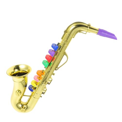 GLSTOY Kinder Blasinstrument Spielzeug Kinder Instrumentenspielzeug Simulations Saxophon Spielzeug Kinder Saxophon Spielzeug Tragbares Saxophon Spielzeug Kunststoff Saxophon von GLSTOY