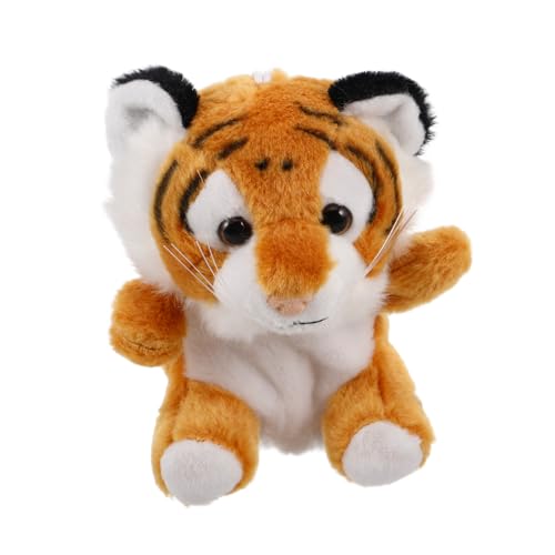 GLSTOY Kleines Plüschtier Tiger Schlüsselanhänger Weiches Stofftier für Kleinkinder Detailreich Verarbeitetes Kuscheltier mit Lanyard als Rucksack-anhänger und Partygeschenk von GLSTOY