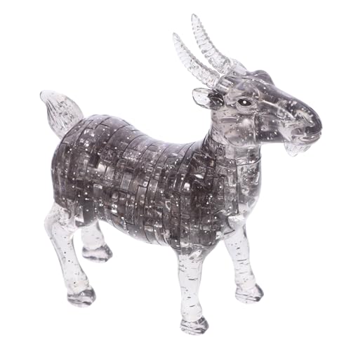 GLSTOY Kristallglas Puzzle Ziege Dekoration Kreatives DIY Tier Ornament für Zuhause und Büro Geschenkidee GLSTOY Kristallglas Puzzle Ziege Dekoration Kreatives DIY Tier Ornament für Zuhause und Büro Geschenkidee von GLSTOY