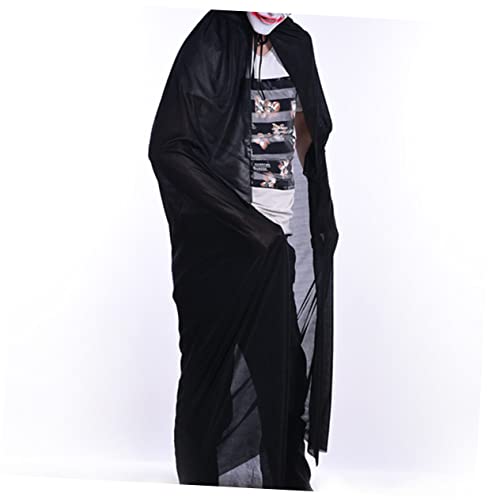 GLSTOY Halloween Cosplay Umhang Langer Cape Für Halloween Maskerade Kostü Accessoire Schwarzer Magischer Umhang Für Vampir Themenpartys Und Kostüme von GLSTOY