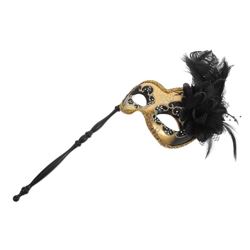 GLSTOY Maske Maskenmaske Mit Stab Venezianische Halloween Kostümmaske Tanzpartymaske Festivalmaske Festival Accessoire Maskenmaske Auf Stab Maskenmasken Geburtstagsmaske von GLSTOY
