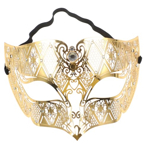 GLSTOY Goldene Halbmaske Für Damen Elegante Dekorative Maske Für Karneval Halloween Und Kostümpartys Verkleidung Accessoire Für Frauen Metallmaske Mit Strassverzierungen GLSTOY Goldene Halbmaske Für Damen Elegante Dekorative Maske Für Karneval Halloween Und Kostümpartys Verkleidung Accessoire Für Frauen Metallmaske Mit Strassverzierungen von GLSTOY