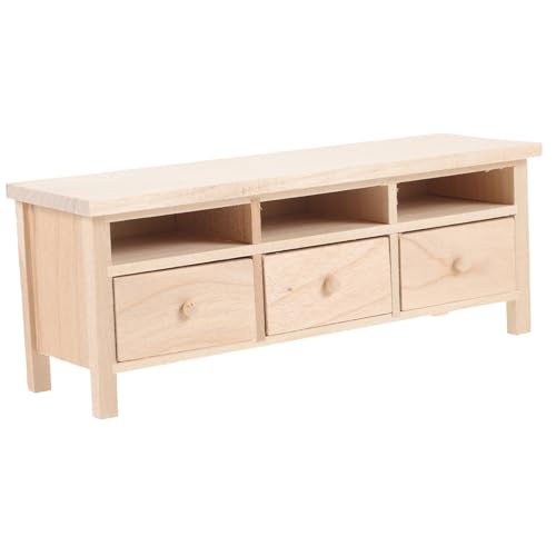 GLSTOY Mini Tv Schrank aus Holz Robustes und Dekoratives Puppenhaus Möbel für Miniatur Szenen zur Verschönerung Ihrer Wohnräume für Freunde GLSTOY Mini Tv Schrank aus Holz Robustes und Dekoratives Puppenhaus Möbel für Miniatur Szenen zur Verschönerung Ihrer Wohnräume für Freunde von GLSTOY