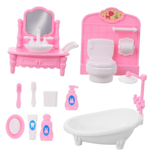 GLSTOY Miniatur Badezimmer öbel Set Für Puppenhaus Badewanne Toilette Und Deko Zubehör Für Kreative Spielideen Perfekt Für Puppenhaus Szenen Und Miniatur Dekorationen GLSTOY Miniatur Badezimmer öbel Set Für Puppenhaus Badewanne Toilette Und Deko Zubehör Für Kreative Spielideen Perfekt Für Puppenhaus Szenen Und Miniatur Dekorationen von GLSTOY