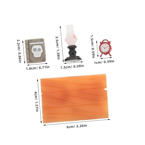 GLSTOY Miniatur Puppenhaus Schreibtisch Set DIY Miniatur Schreibpult mit Wecker Lampe und Büchern Detailliertes Puppenmöbel Zubehör für Puppenhaus Dekoration GLSTOY Miniatur Puppenhaus Schreibtisch Set DIY Miniatur Schreibpult mit Wecker Lampe und Büchern Detailliertes Puppenmöbel Zubehör für Puppenhaus Dekoration von GLSTOY