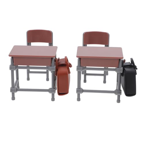 GLSTOY Miniatur Schulmöbel mit Holztischen Stühlen und Kleinen Rucksäcken Handgefertigte Puppenhaus Möbel Detailgetreues Klassenzimmer Modell für Sammler und Kreative Spielszenen GLSTOY Miniatur Schulmöbel mit Holztischen Stühlen und Kleinen Rucksäcken Handgefertigte Puppenhaus Möbel Detailgetreues Klassenzimmer Modell für Sammler und Kreative Spielszenen von GLSTOY