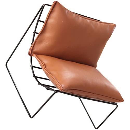GLSTOY Puppenstuhl Miniatur Öbel Miniatur Stuhl Für Puppenhaus 6 Teiliger DIY Mini Sofa Stuhl Mit Rückenlehne Hellbraun Puppenmöbel Zubehör Für Kreative Spielwelten Dollhouse Zubehör von GLSTOY