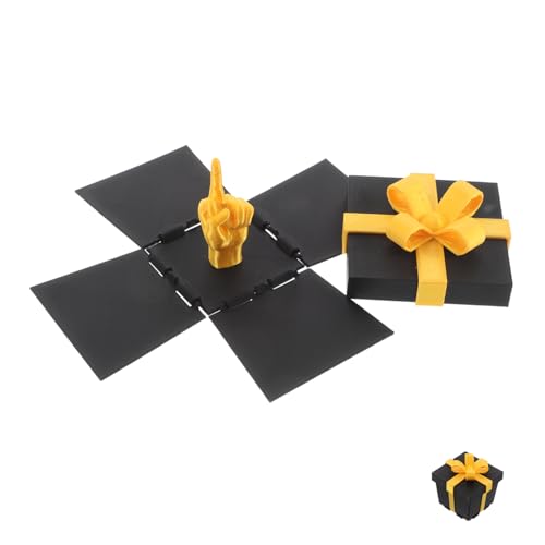 GLSTOY Mittelfinger-in-Einer-Box-paketbox, geschenkbox, Lustige Weihnachtsbox Für Erwachsene, Feiertags-geschenkboxen, Überraschungsfinger in Einer Box, Schwarz GLSTOY Mittelfinger-in-Einer-Box-paketbox, geschenkbox, Lustige Weihnachtsbox Für Erwachsene, Feiertags-geschenkboxen, Überraschungsfinger in Einer Box, Schwarz von GLSTOY