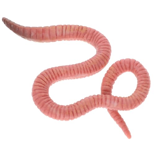 GLSTOY Modellspielzeug Fuzzy Wurm Rote Würmer Zum Angeln Simulationsmodell Vogelspiel Verrücktes Wurmspielzeug Dreht Sich Gefälschter Wurm Kleine Insektenfiguren Aus von GLSTOY