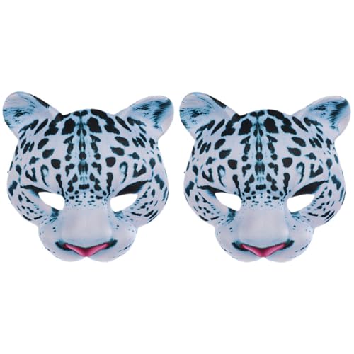 GLSTOY Party Partybevorzugung Schneeleopardenmaske Tiermaske Kostümparty für Dekoration Dekorationen Maskerade Neuheit Maske für Cosplay Halbmaske Abschlussballdekorationen Leopard von GLSTOY
