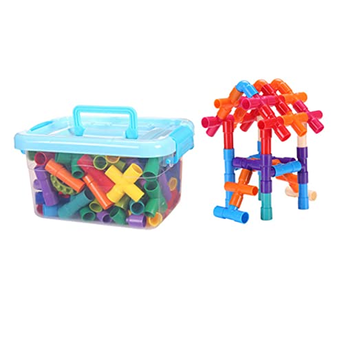 GLSTOY 48-teilige Rohrleitungsbausteine Puzzle-montagespielzeug Lernspielzeug Mit Aufbewahrungsbox in Mehreren Farben Für Kinder von GLSTOY