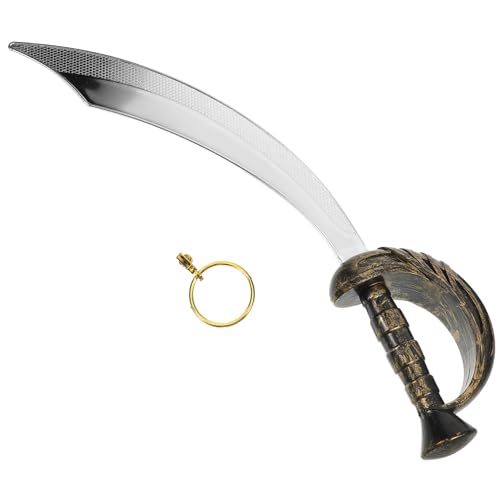 GLSTOY Piraten Cosplay Set mit Spielzeugschwert und Goldfarbenem Creolen Ohrring Leichtes Halloween Party Requisit für Kostümspiele und Karneval Zubehör Sicher und Handlich für GLSTOY Piraten Cosplay Set mit Spielzeugschwert und Goldfarbenem Creolen Ohrring Leichtes Halloween Party Requisit für Kostümspiele und Karneval Zubehör Sicher und Handlich für von GLSTOY