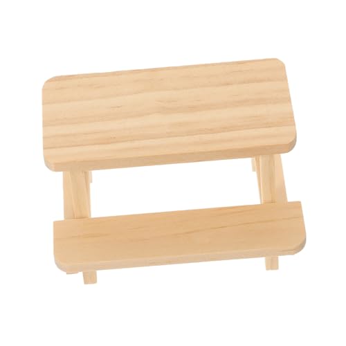 GLSTOY Miniatur-picknicktisch Und Stuhl Aus Holz Für Puppenhaus Mini-möbel-Set Mit Realistischem Design Für Mini-hausdekoration Und Fotos von GLSTOY