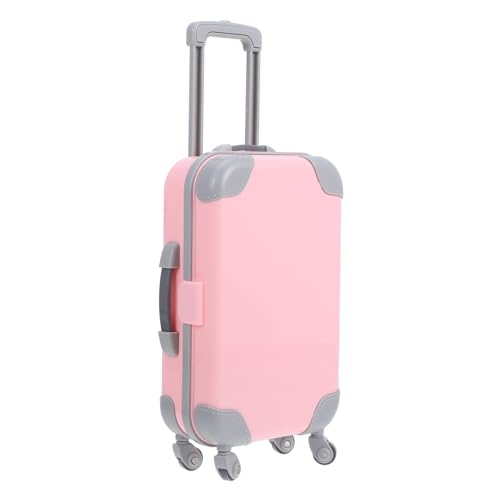 GLSTOY Puppenkoffer Koffer Klein Mit Rollen Handgepäck Miniatur Koffer Für Puppenhaus Reisekoffer Pink Dekoratives Zubehör Für Miniaturhäuser Und Puppen Perfekt Für Miniatur Dekoration Und GLSTOY Puppenkoffer Koffer Klein Mit Rollen Handgepäck Miniatur Koffer Für Puppenhaus Reisekoffer Pink Dekoratives Zubehör Für Miniaturhäuser Und Puppen Perfekt Für Miniatur Dekoration Und von GLSTOY