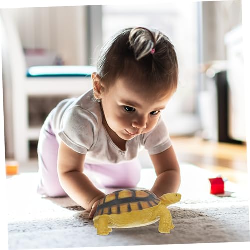 GLSTOY Realistisches Land landschildkrötenmodell aus Kunststoff Kindgerechtes Lernspielzeug und Dekorative Figur Glatte Oberfläche Geschenk für Kognitiven und Partyspaß von GLSTOY