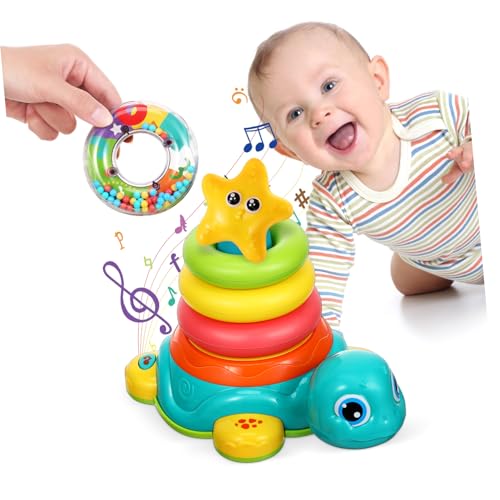 GLSTOY Schildkrötenturm-Spielzeug Für Kinder Musikalisches Licht- Und Tonspielzeug Entwicklungsspielzeug Für Babys Für Kleinkinder Jungen Und Mädchen GLSTOY Schildkrötenturm-Spielzeug Für Kinder Musikalisches Licht- Und Tonspielzeug Entwicklungsspielzeug Für Babys Für Kleinkinder Jungen Und Mädchen von GLSTOY