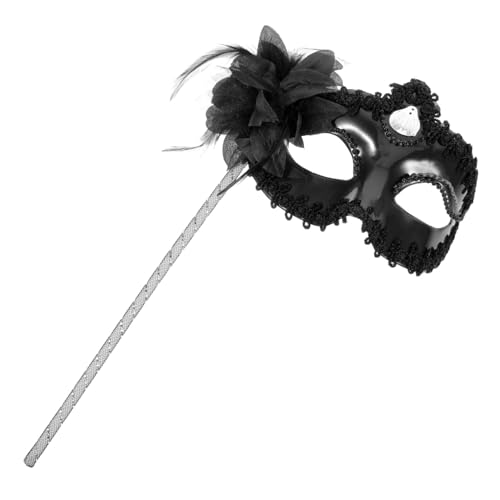 GLSTOY Halloween Lace Maske Handheld Masquerade Maske Für Karneval Und Partys Schwarze Spitzenmaske Mit Feinen Details Ideal Für Kostüme Und Thematische Veranstaltungen GLSTOY Halloween Lace Maske Handheld Masquerade Maske Für Karneval Und Partys Schwarze Spitzenmaske Mit Feinen Details Ideal Für Kostüme Und Thematische Veranstaltungen von GLSTOY